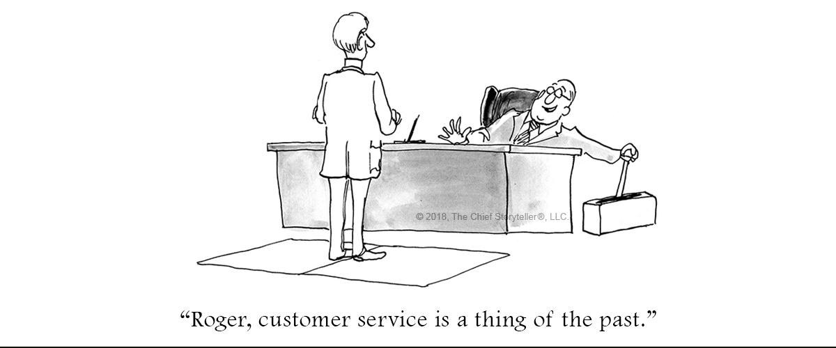 excellent customer service cartoon